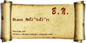 Buss Nátán névjegykártya